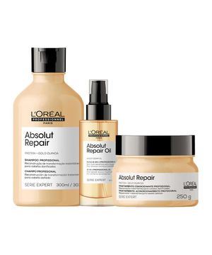 Kit L'Oréal Pro Absolut Repair Gold Quinoa - Sh+Másc+Sérum