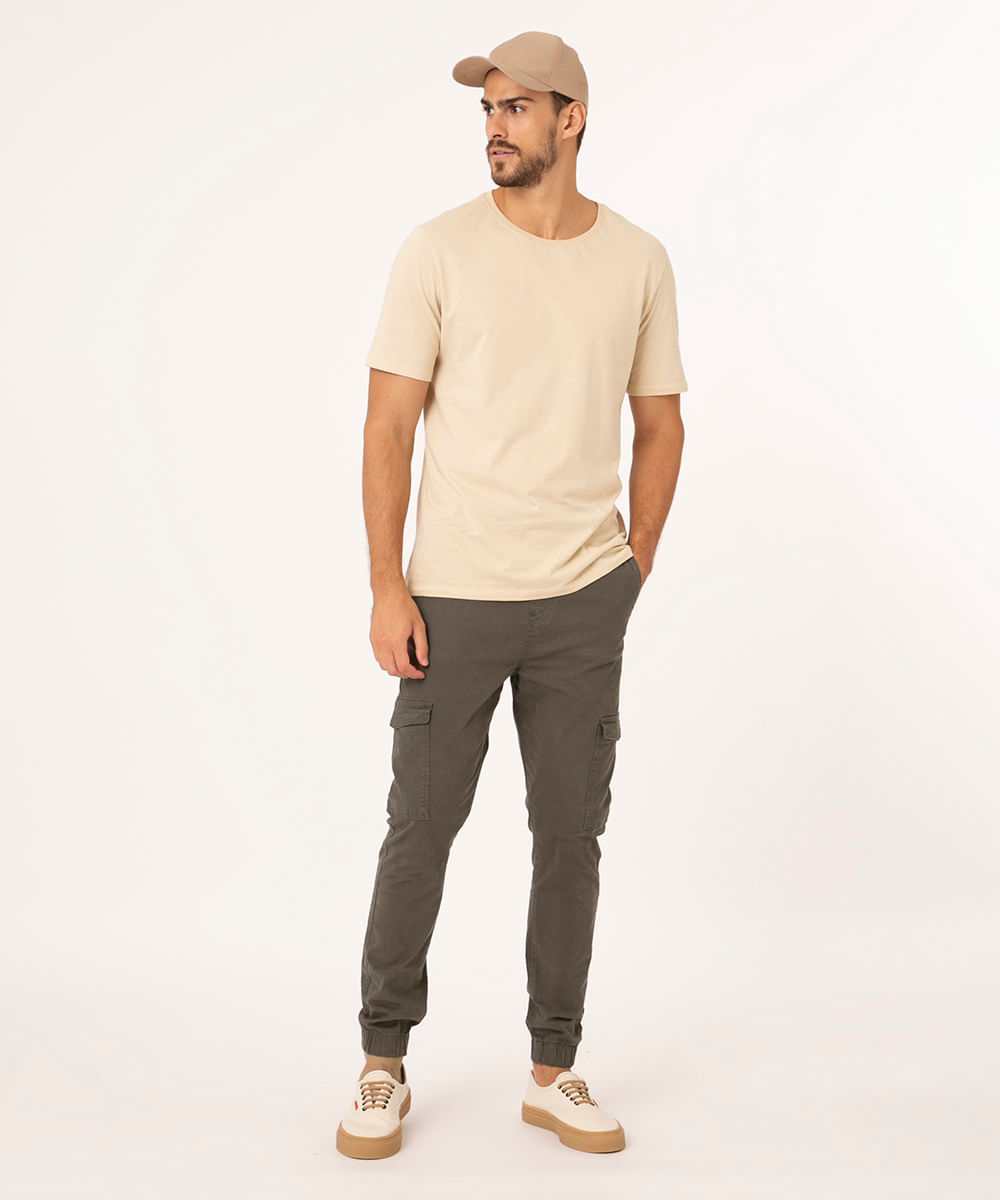 calça jogger cargo verde Menor preço em calça jogger cargo verde