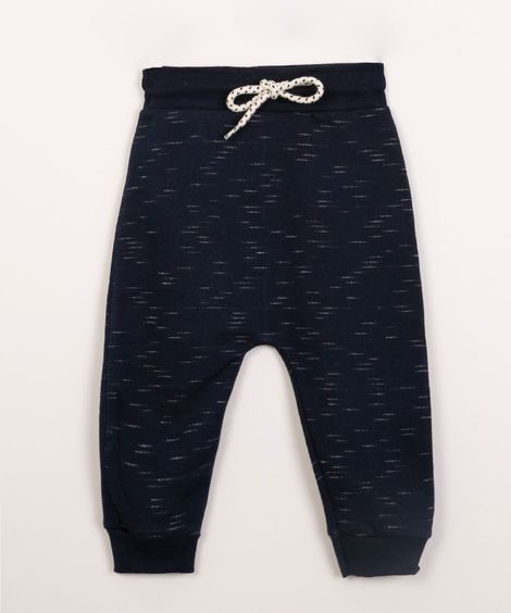 calça infantil saruel de moletom azul marinho