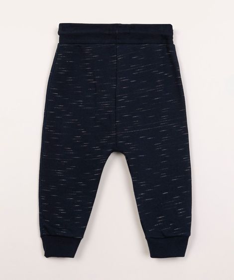 calça infantil saruel de moletom azul marinho