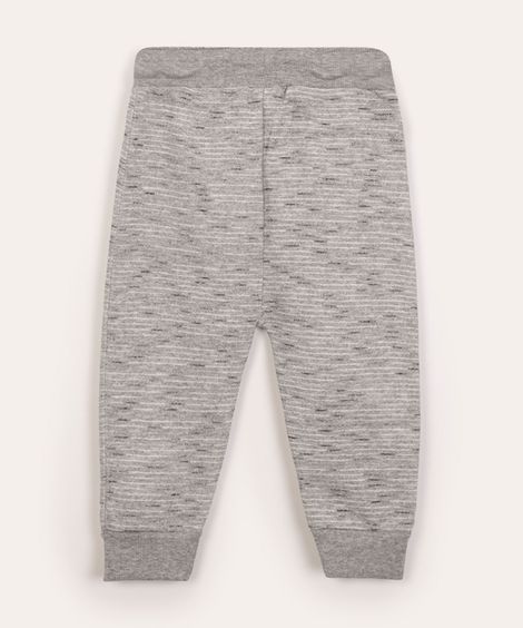 calça infantil saruel de moletom cinza mescla