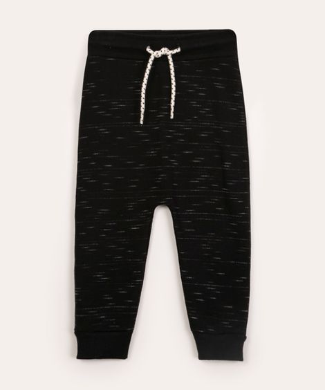 calça infantil saruel de moletom preta