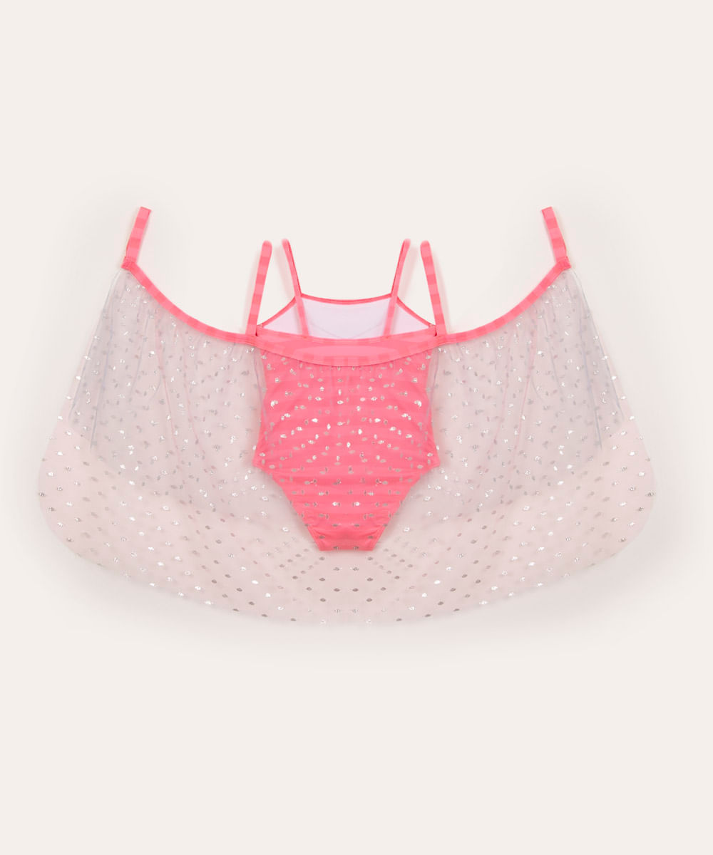 maiô infantil unicórnio com asas rosa