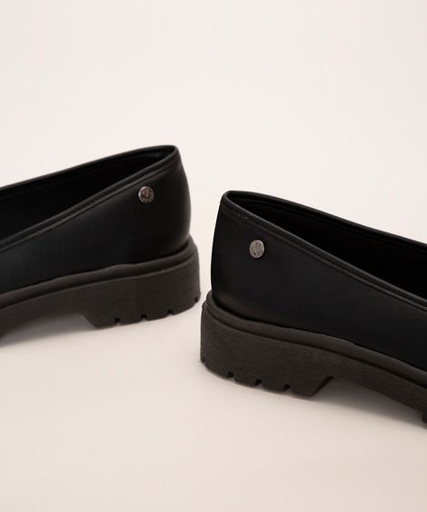 mocassim flatform tratorado via uno preto