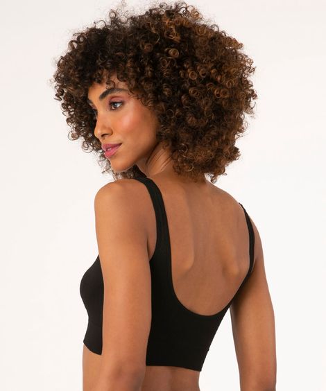 sutiã texturizado sem bojo e sem costura delrio preto