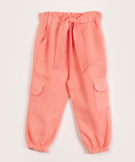 calça infantil clochard cargo coral