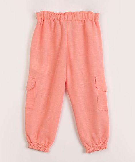 calça infantil clochard cargo coral