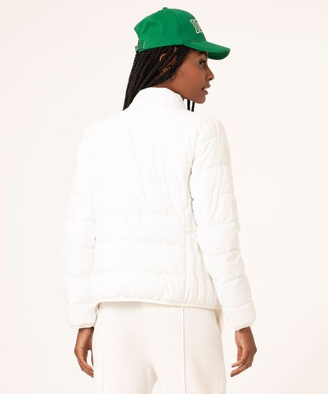 jaqueta puffer com capuz off white