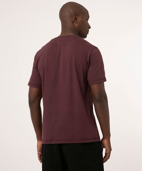 camiseta básica de algodão manga curta roxa