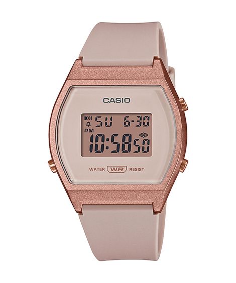 relógio feminino casio digital lw 204 4adf rosa