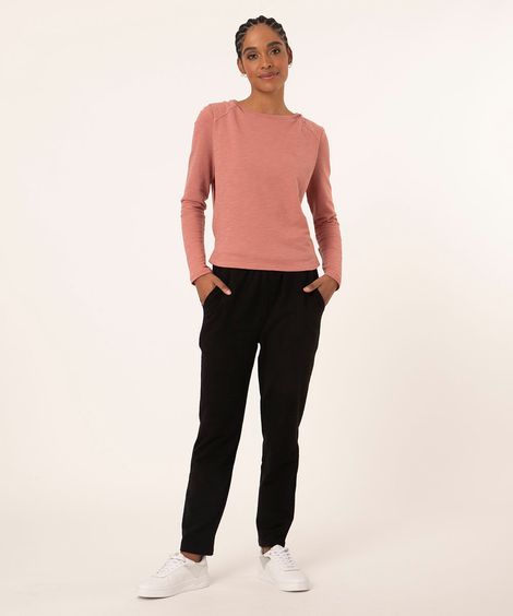 calça jogger de moletom preta