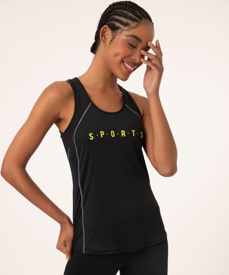 regata nadadora esportiva preta