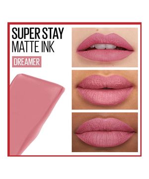 batom liquido maybelline superstay matte ink 10 dreamer  único