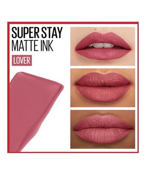 batom liquido maybelline superstay matte ink 15 lover único