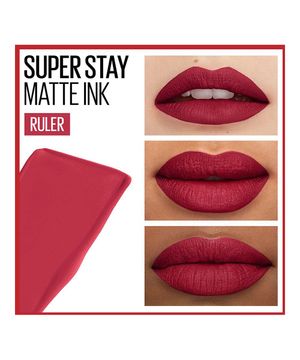 batom liquido maybelline superstay matte ink 80 ruler único