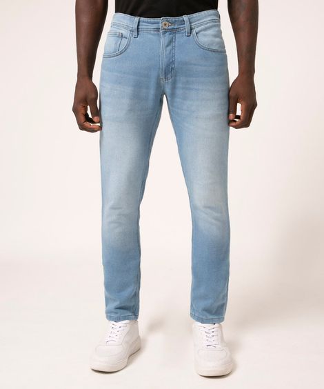 calça skinny jeans comfort azul