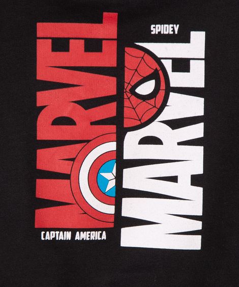 conjunto infantil de moletom homem aranha preto