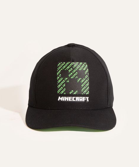 boné aba reta infantil minecraft preto