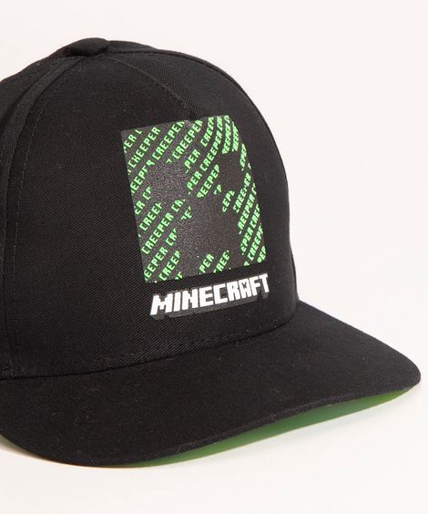 boné aba reta infantil minecraft preto