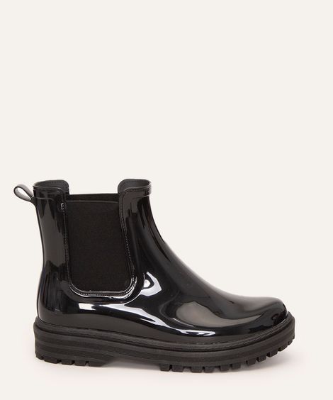 bota chelsea tratorada cano baixo preta