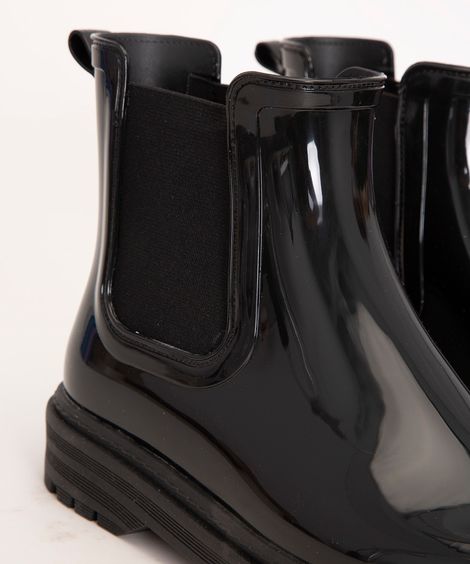bota chelsea tratorada cano baixo preta