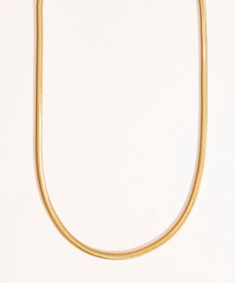 colar de corrente média dourado