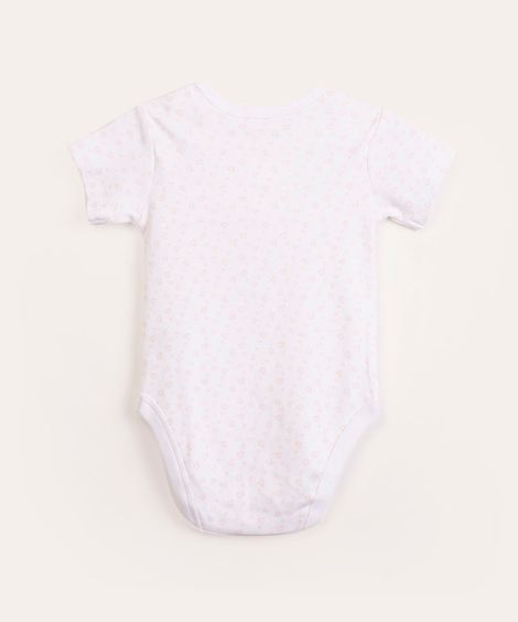 body infantil manga curta minnie off white