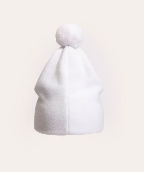gorro infantil com paetê branco