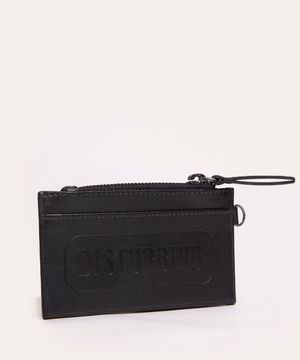 porta cartão relevo disturbing  preto