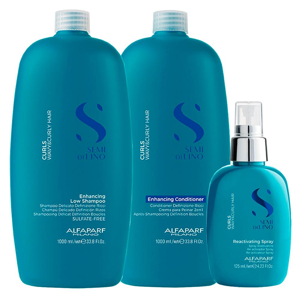 Kit Alfaparf SDL Curls Shampoo + Condicionador  + Spray