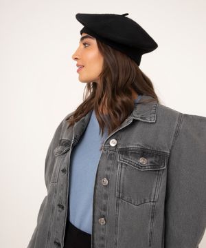 boina francesa felpada preto