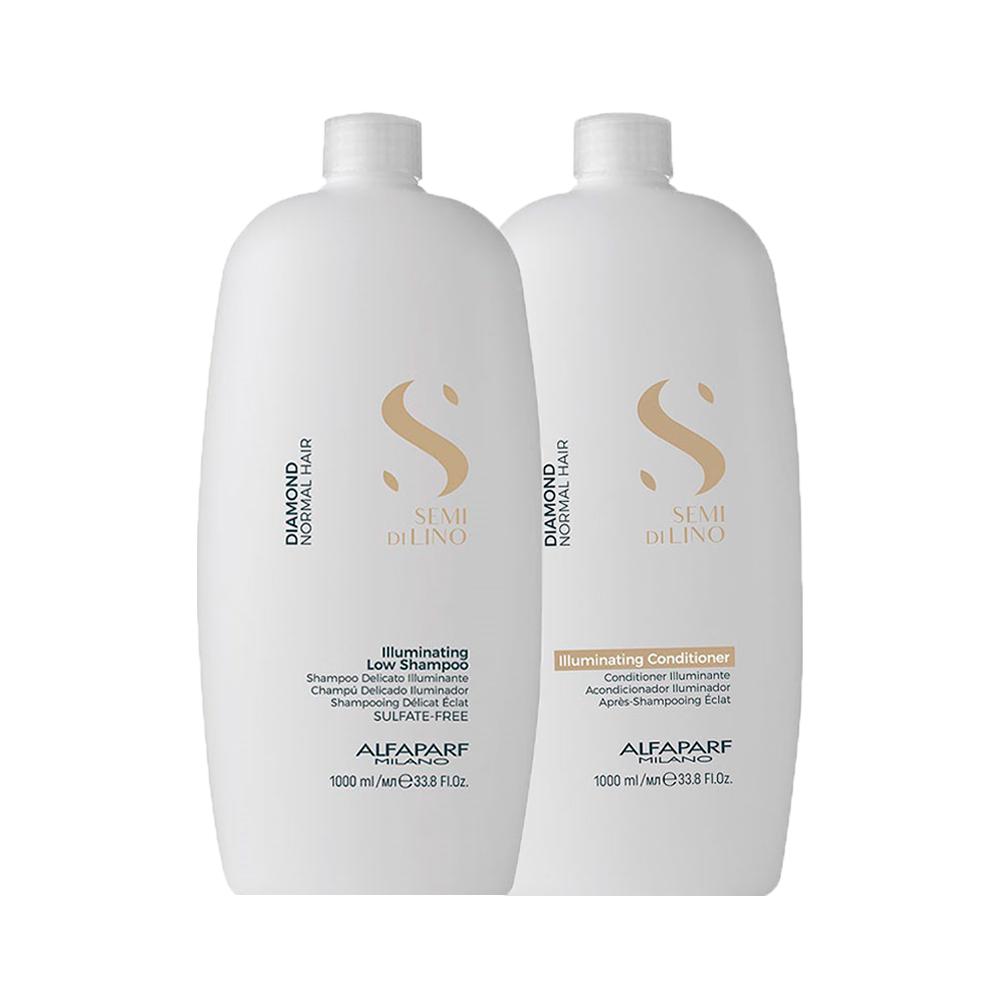 Kit Alfaparf Semi Di Lino Diamond Shampoo + Condicionador