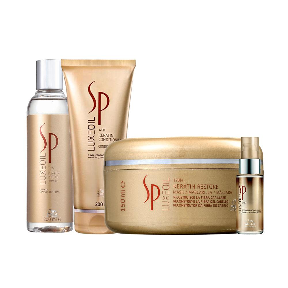 Kit Sp System Pro Luxe Oil Ker Sh200+Cd200+Masc150+Oil30