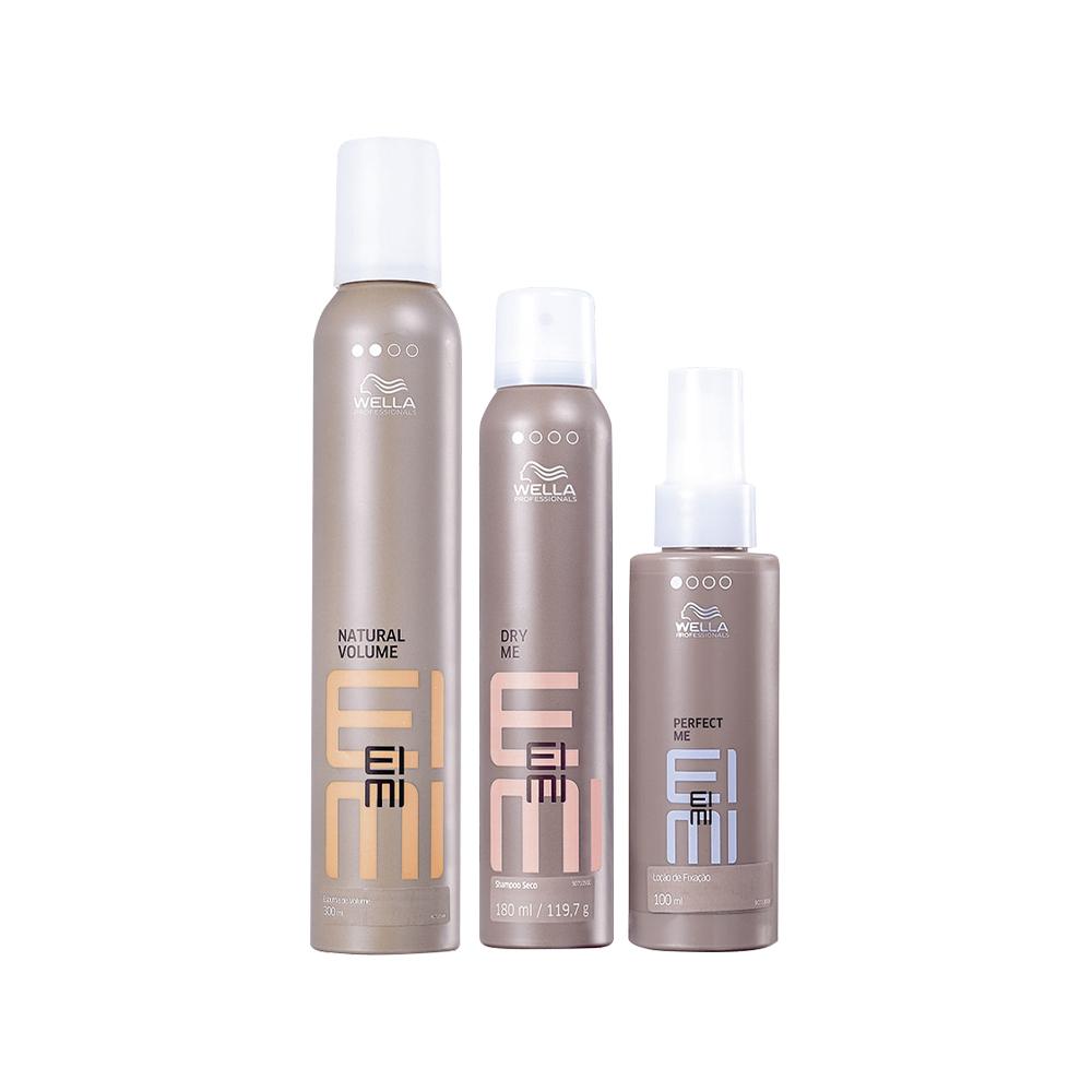 Kit Wella Professionals Eimi Shampoo + Leave-in + Mousse