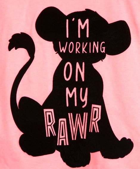 camiseta juvenil manga curta rei leão rosa