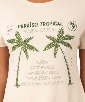 camiseta mullet paraíso tropical areia