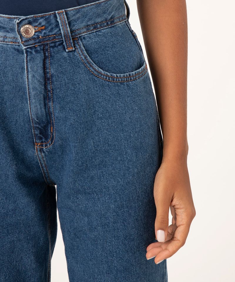 Calça jeans cintura alta - com cinta - R$ 219.90, cor Azul #162112