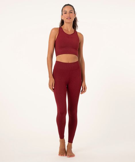 calça legging animal print esportiva vinho