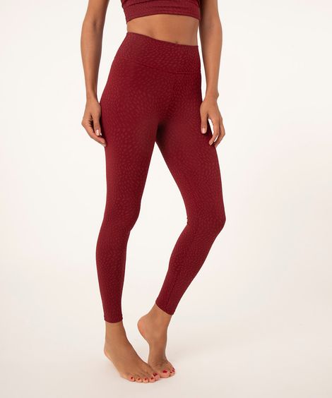 calça legging animal print esportiva vinho