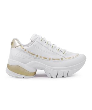 Tênis Ramarim Chunky Fly High Branco/Dourado