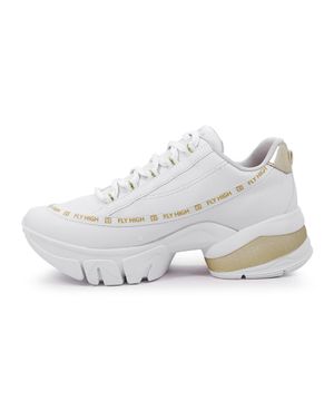 Tênis Ramarim Chunky Fly High Branco/Dourado