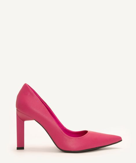 scarpin bico fino salto triângulo oneself pink