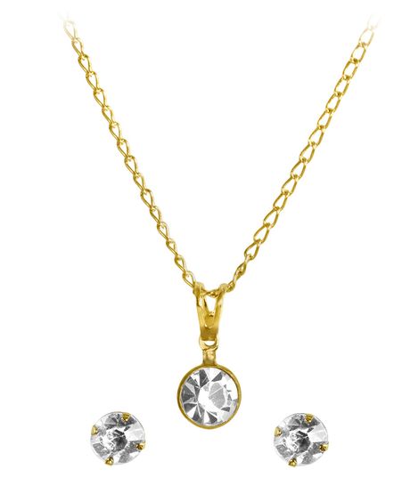 Kit de Relógio Feminino Dourado Lince Analógico + colar e brinco dourado