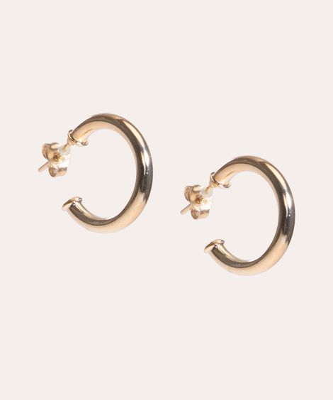 brinco de argola pequeno dourado