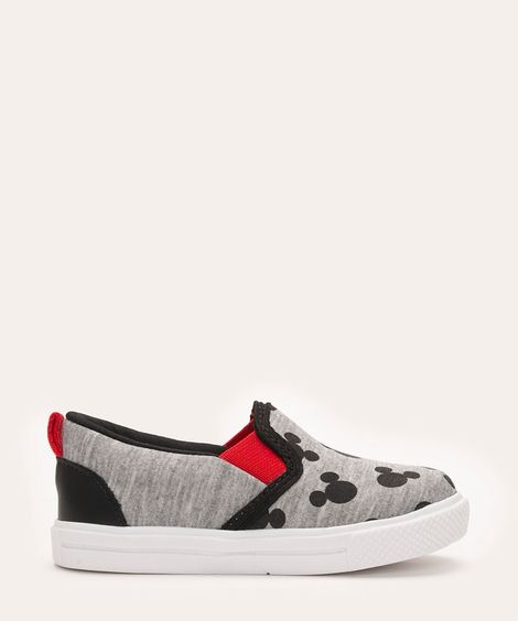 tênis slip on infantil mickey cinza