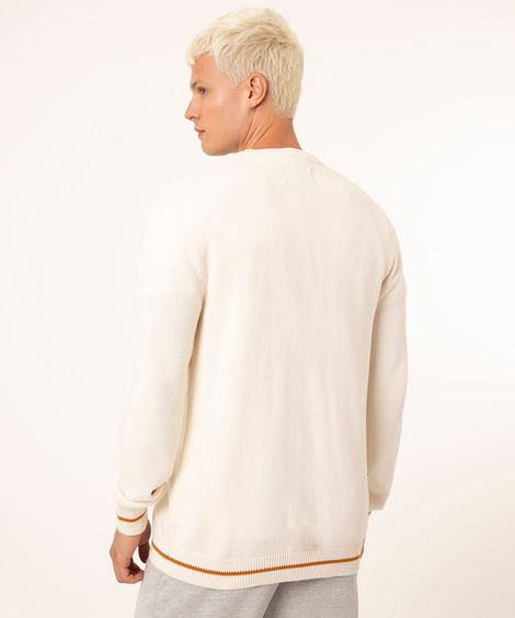 cardigan de tricô college  off white