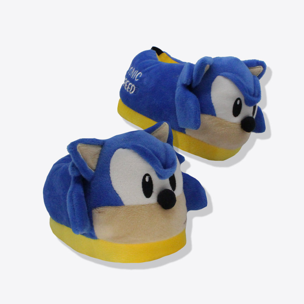 Pantufa Infantil Sonic – Sega Zona Criativa Azul