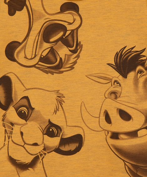camiseta infantil manga longa o rei leão amarelo