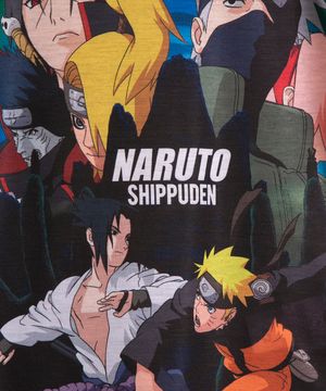 camiseta infantil manga curta naruto preta