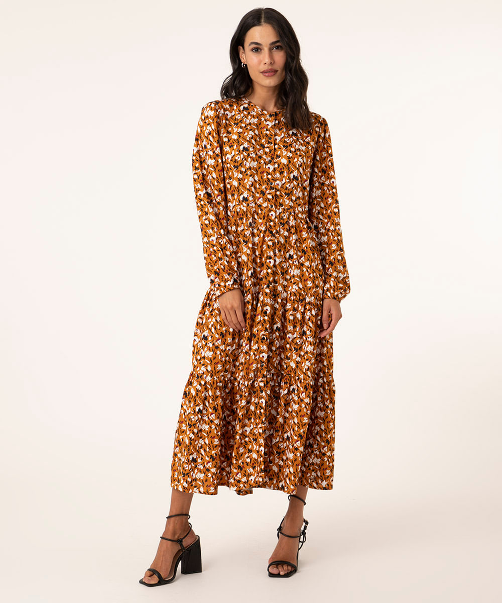 Vestido longo floral, da C&A